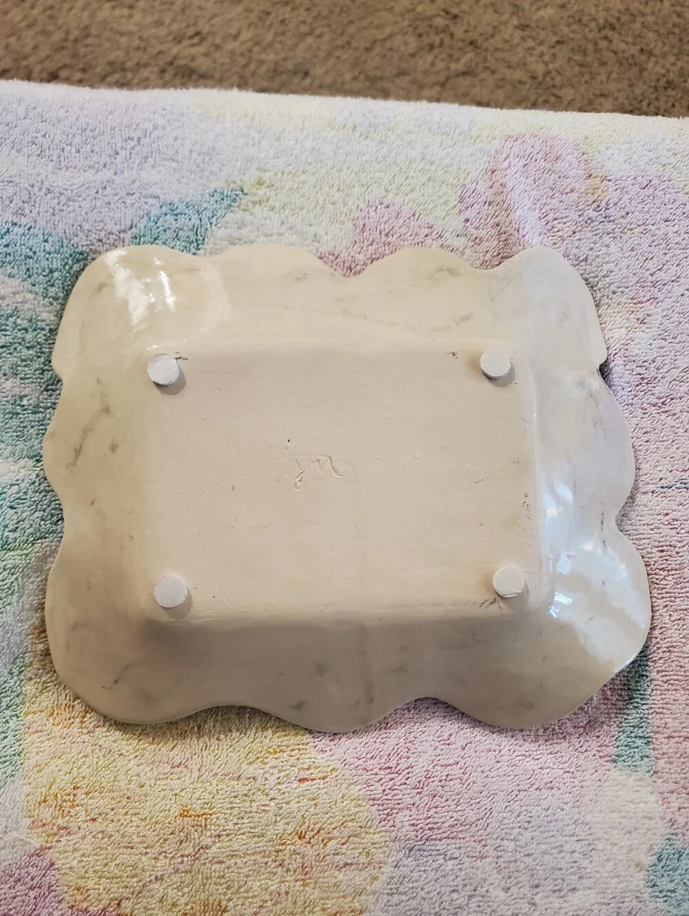 Vintage Floral Handmade Decorative Ceramic Tray